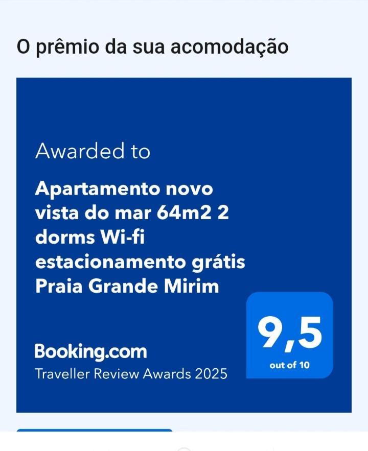 Novo Vista Do Mar 64m2 2 Dorms Wi-fi Estacionamento Gratis Grande Mirim Praia Grande (Santos)